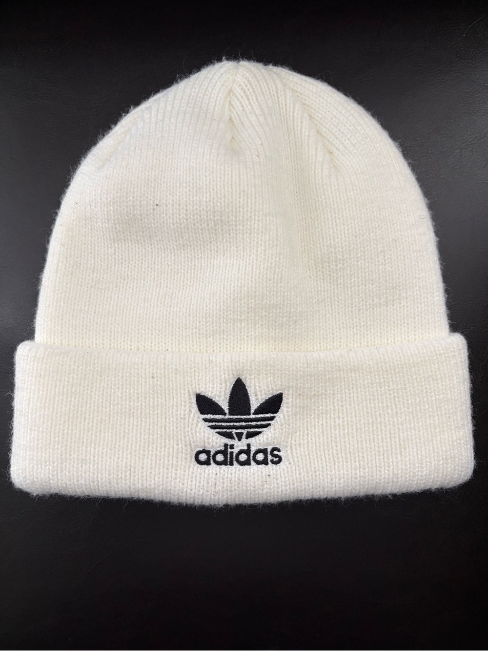 Adidas Cream Knit Cuffed Beanie